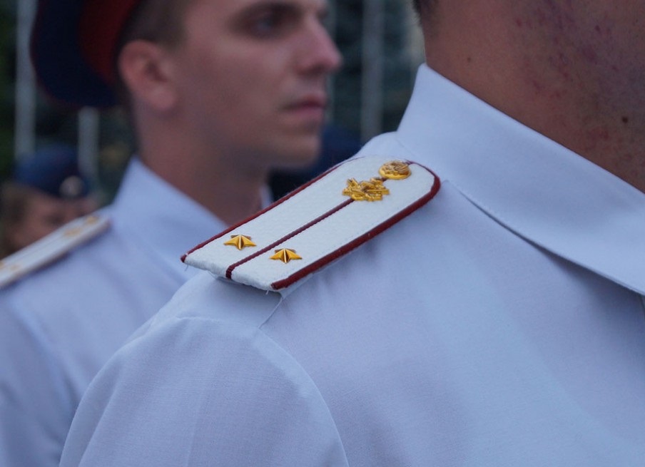 Погоны полиции голубые на рубашку нового образца