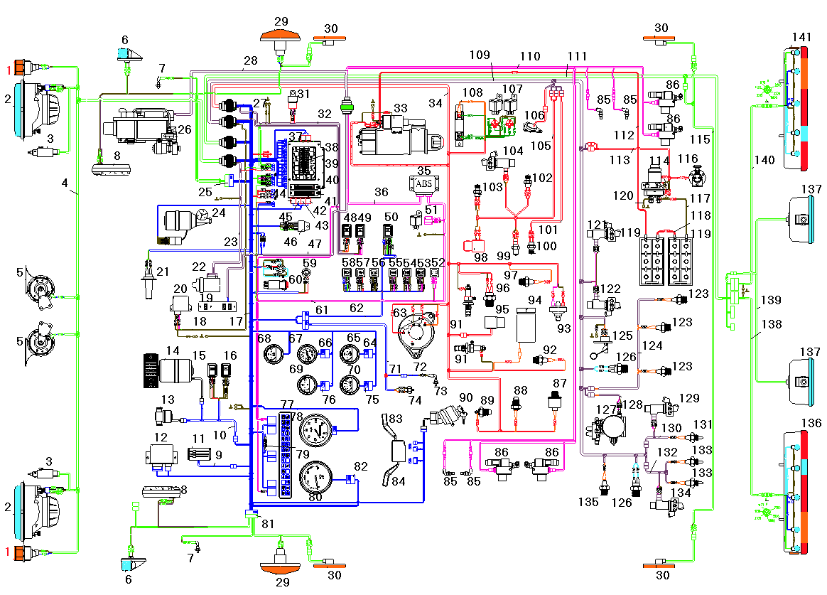 Камаз 53501 схема электрическая